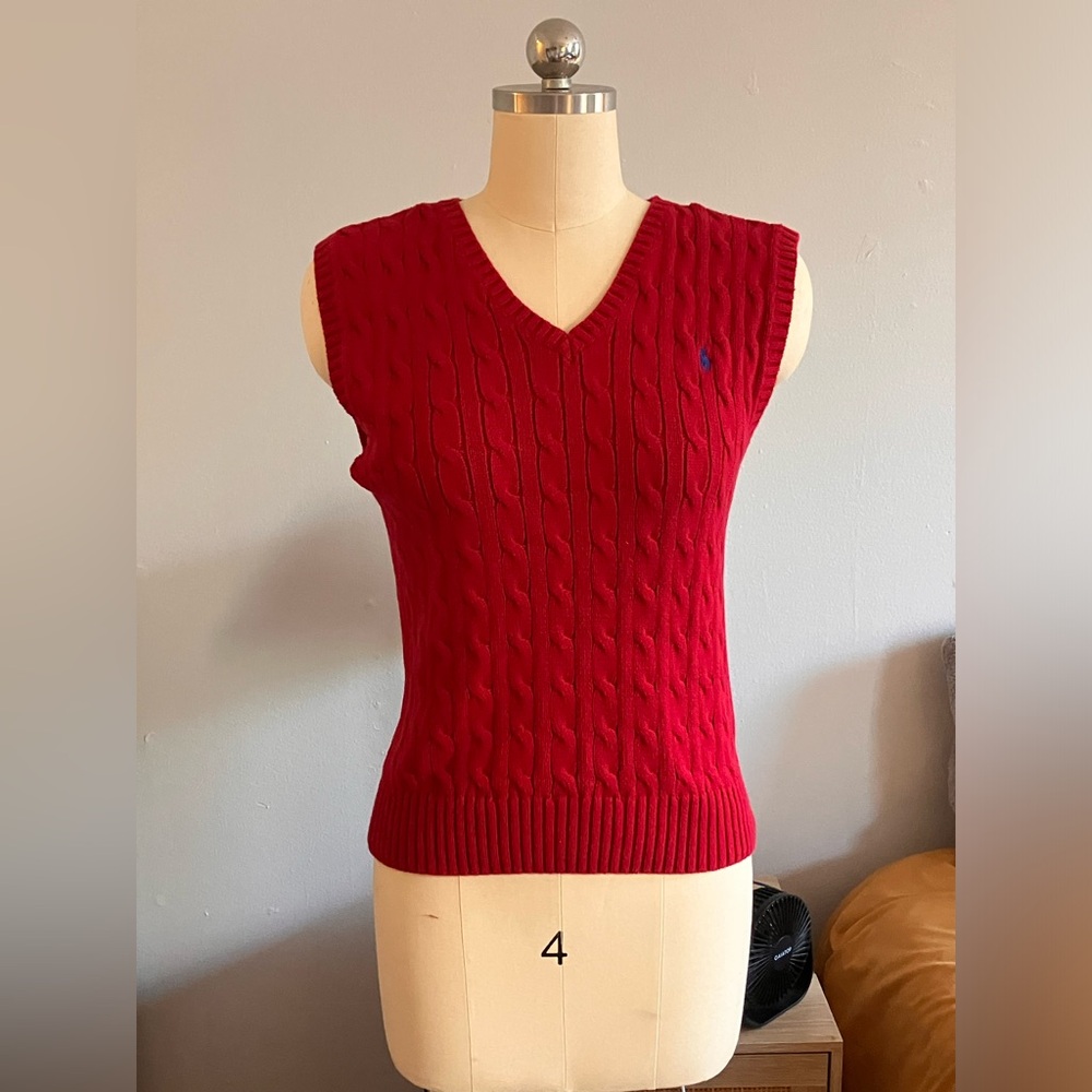 Red Ralph Lauren Sweater Vest
